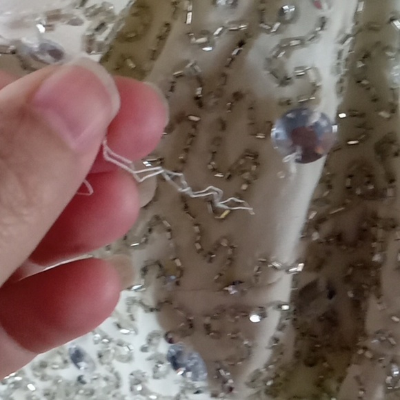 Topshop white beaded rompers size 12 - Picture 8 of 10